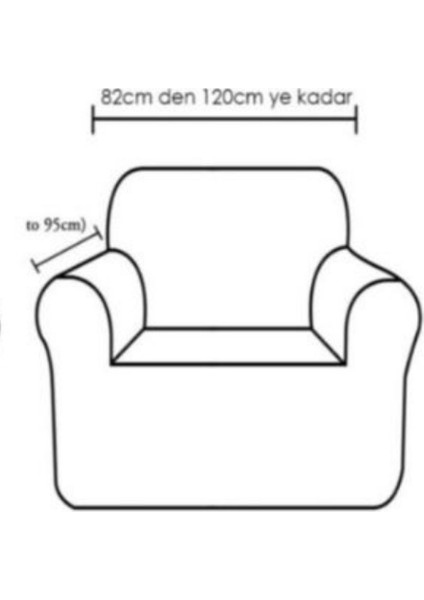 Bürümcük Tek Kişilik Koltuk Örtüsü. Eteksiz Streç Esnek Lastikli Berjer Kılıfı fiyatları