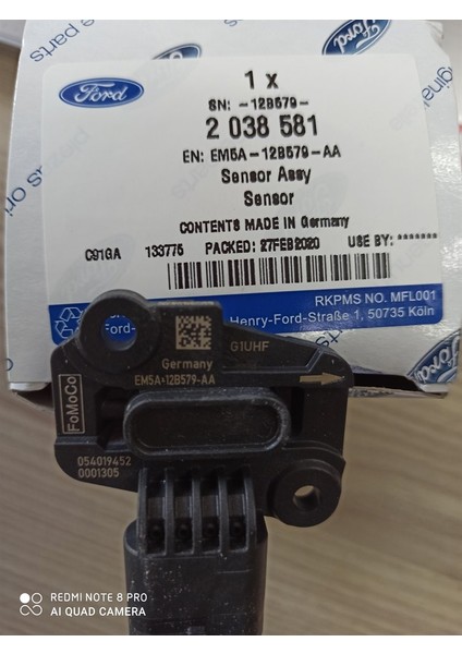 FOCUS 1.5 DİZEL OTOMATİK HAVA AKIŞMETRE EM5A 12B579 AA