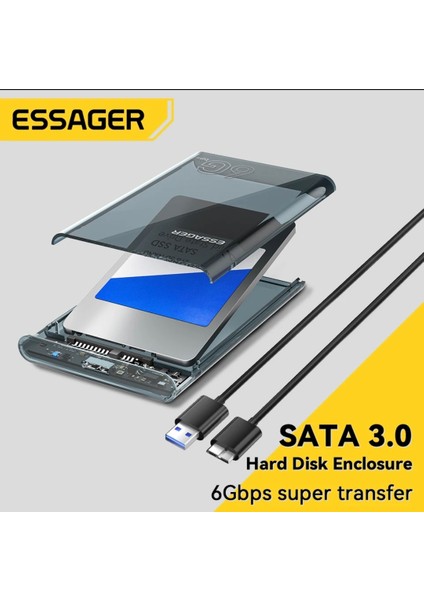 Usb 3.0 SSD Sata HDD Kutusu CE/FC/ROHS Lisanslı 6Gbps Hızlı Yeni Nesil