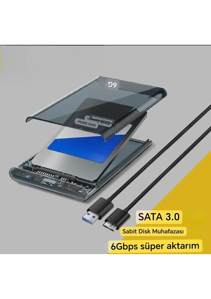 Usb 3.0 SSD Sata HDD Kutusu CE/FC/ROHS Lisanslı 6Gbps Hızlı Yeni Nesil