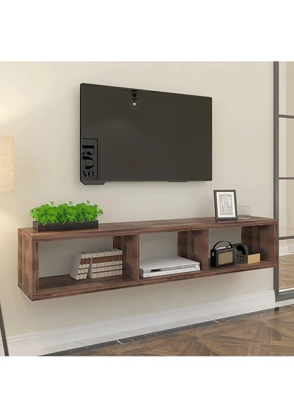 CEVIZ120 cm Tv Ünitesi Duvar Rafı Kitaplık Tv Sehpası Tv Stand