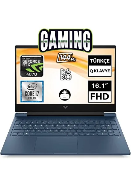 Hp Victus 16-R0007NT 7P6B3EA03 I7-13700H 32GB 1tbssd RTX4070 16.1" Fullhd Freedos Taşınabilir Bilgisayar