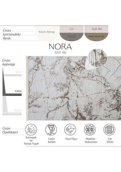 Nora 6203 Bej Salon Halısı Kesme Halı Yolluk Koridor Halısı Makine Dokuma Yatak Odası Halısı fiyatları