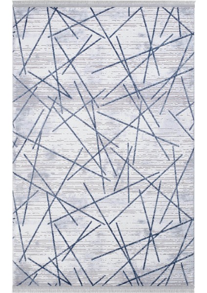 Nora 6215 Mavi Salon Halısı Kesme Halı Yolluk Koridor Halısı Makine Dokuma Yatak Odası Halısı