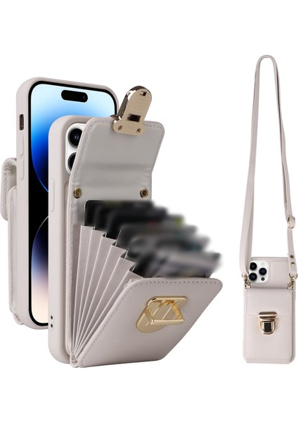 iPhone 11 Kartlıklı Telefon Kılıfı - Bej (Yurt Dışından)