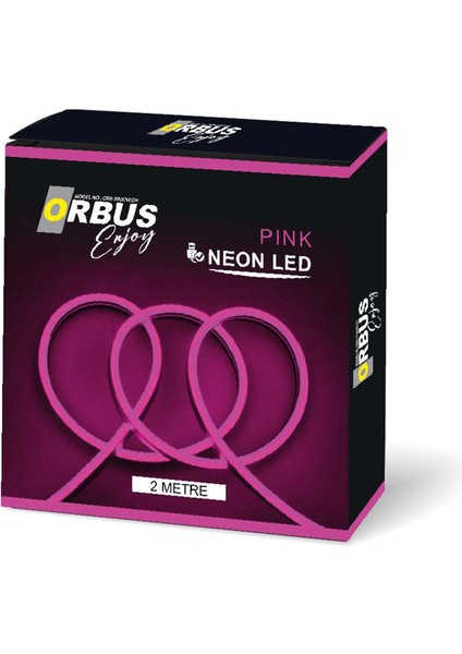 Neon Şerit LED Pınk 2 Metre Usb'li