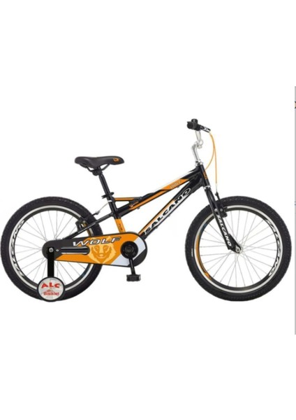 Wolf 20 Jant Erkek Çocuk Bisikleti Siyah-Turuncu/beyaz