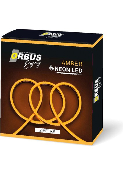 Neon Şerit LED Amber 2 Metre Usb'li