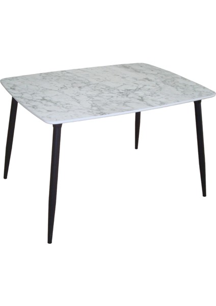 Yemek Masası Mutfak Masası 90X120 cm Metal Ayaklı Beyaz Masa, 4 Adet Abant Metal Ayaklı Sandalye fiyatları