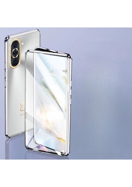 Huawei Nova 10 Pro Metal Çerçeve Çift Taraflı Cam Hd Kılıf Koruyucu Kapak Magneto'ya Uygun (Yurt Dışından)