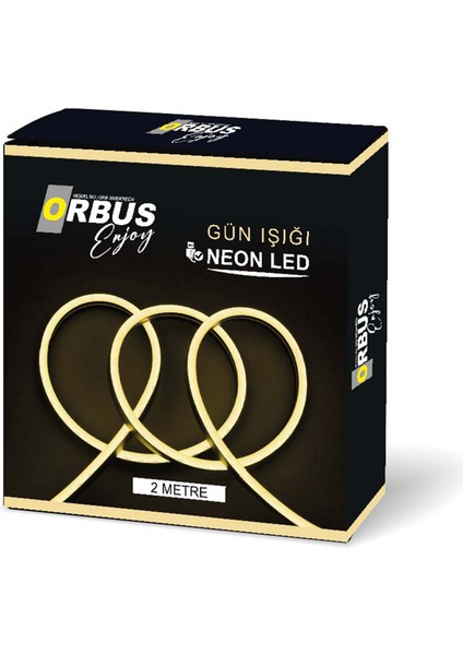 Neon Şerit LED 3000K Gün Işığı 2 Metre Usb'li