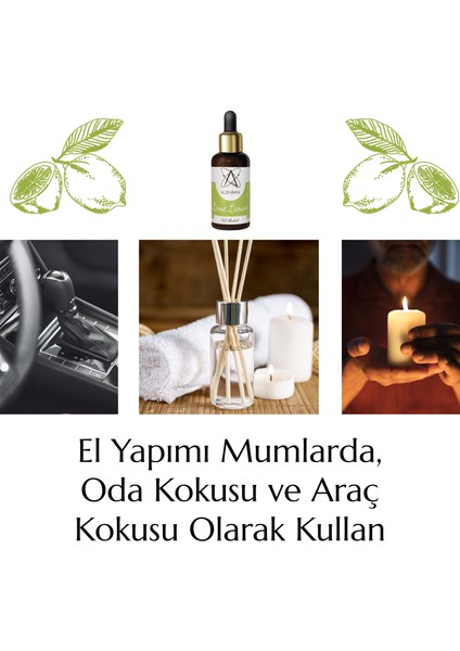 Alze Kimya Mum Ve Buhurdanlık Için Yoğun Lime Limon Esansı 20 Ml