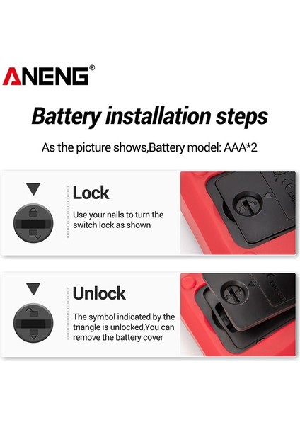 Aneng M118A Dijital Mini Multimetre Test Cihazı Otomatik Multimetre 6000 Sayım Ncv Testi True-Rms Veri Tutma (Yurt Dışından) modelleri