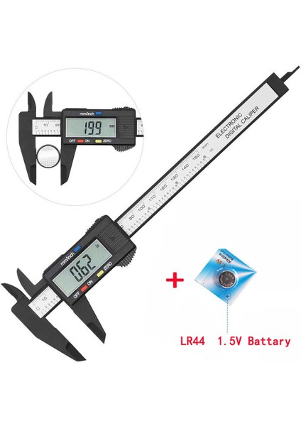 [bestgo]6inç 150MM Elektronik Dijital Kumpas Cetveli Karbon Fiber Kompozit Vernier (Yurt Dışından) modelleri