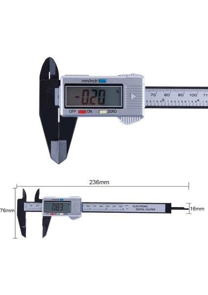 [bestgo]6inç 150MM Elektronik Dijital Kumpas Cetveli Karbon Fiber Kompozit Vernier (Yurt Dışından) indirimleri