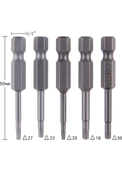Adet/takım Manyetik Üçgen Kafa Tornavida Uçları S2 Çelik 1/4 Hex Shank 50MM (Yurt Dışından) fiyatları