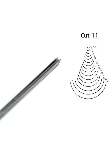 Düz Oluklu Ağız Oyma Iskarpelası CUT11 - 3mm