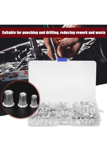 Dişli Ekleme Somunu 150 Adet M3 M4 M5 M6 M8 Alüminyum Perçin Somun Seti Donanım Bağlantı Elemanları (Yurt Dışından) modelleri