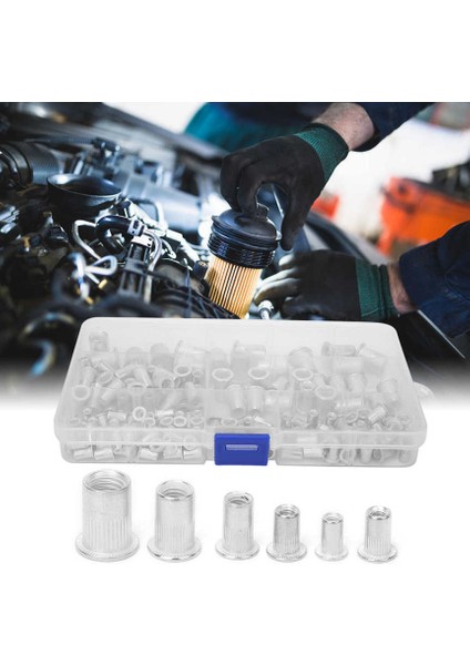 Dişli Ekleme Somunu 150 Adet M3 M4 M5 M6 M8 Alüminyum Perçin Somun Seti Donanım Bağlantı Elemanları (Yurt Dışından) fırsatları