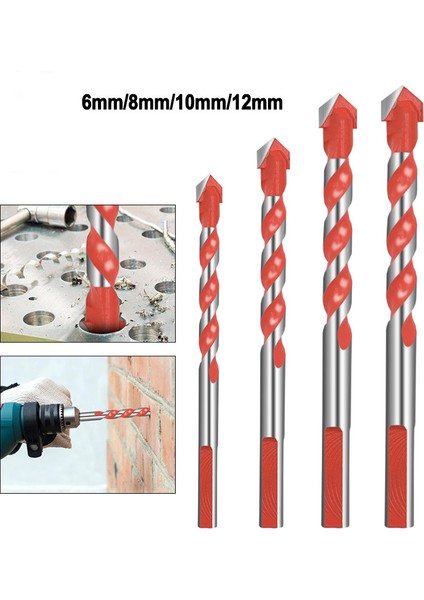 Paslanmaz Çelik Matkap Ucu Üçgen Saplı Matkap Seramik Delikli Duvar Spiral Bit (Yurt Dışından) modelleri