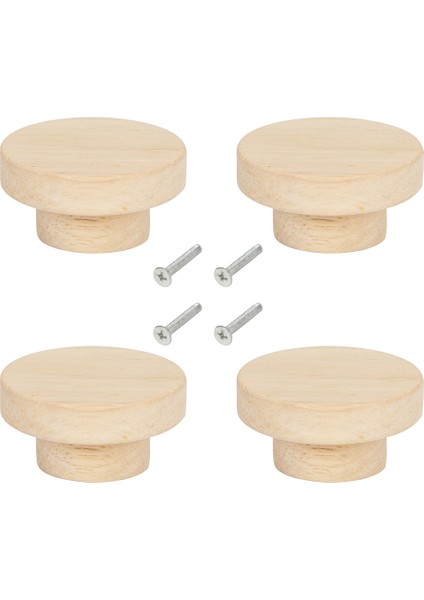 Adet/takım Yuvarlak Ahşap Çekme Dolap Kulpu Çekmece Dolap Kolları Mobilya Tamir Yedek Donanım (Yurt Dışından)