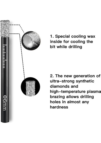 Adet Elmas Matkap Ucu Porselen Karo Matkap Ucu 6mm 8mm 10MM 12MM (Yurt Dışından) fiyatları
