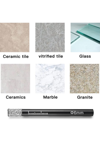 Adet Elmas Matkap Ucu Porselen Karo Matkap Ucu 6mm 8mm 10MM 12MM (Yurt Dışından) fırsatları