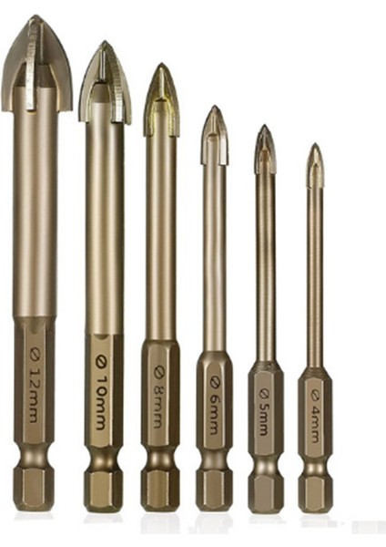 Jdxhlau 6 Adet Cam Beton Matkap Ucu Seti Karbür Noktası Kesme Kenarları ile Kiremit Cam Çapraz Mızrak Kafa Hex Seramik Matkap Uçları (Yurt Dışından) fiyatları