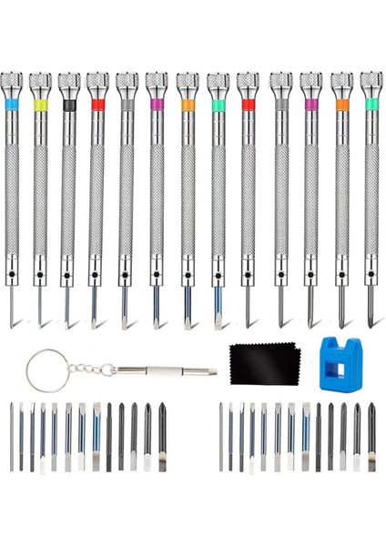 13 Parça Saat Tornavida Seti Kuyumcular Tornavida Seti Profesyonel Tornavida Seti, 26 Ekstra Parça Tornavida Uçları ile Saatçiler Için Araçlar (Yurt Dışından) fiyatları