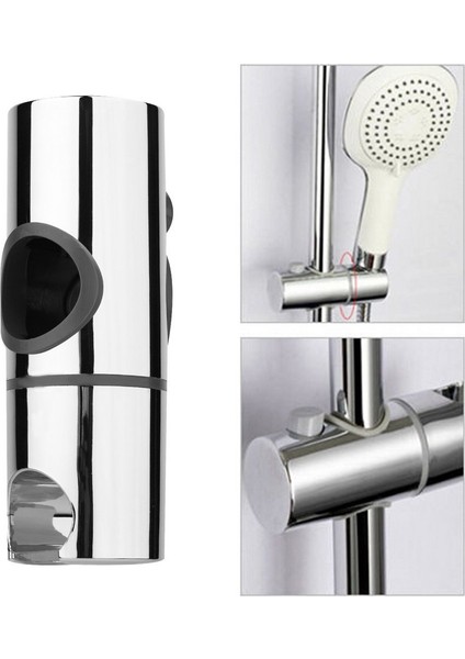 Ha Yedek 25MM Abs Krom Duş Rayı Kafa Kaydırıcı Tutucu Ayarlanabilir Braket-Gümüş (Yurt Dışından) modelleri
