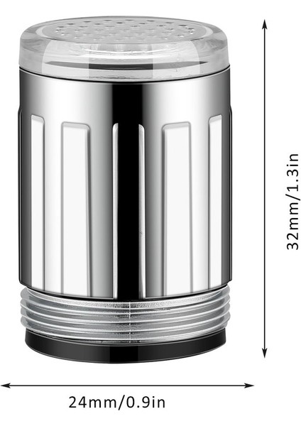 Renk Rgb Renkli LED Işık Su Glow Paslanmaz Çelik Musluk Musluk Başlığı-Gümüş (Yurt Dışından) fırsatları