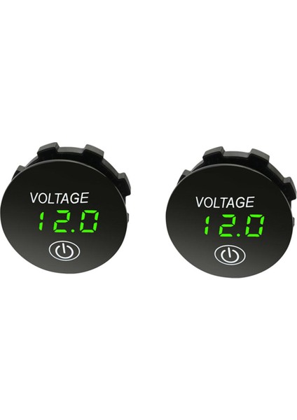 2x Kapasiteli Ekran Voltmetre LED Dijital Gerilim Ölçer Dokunmatik Açık Kapalı Anahtarı Araba Motosiklet Dc 3 V-35 V Yeşil (Yurt Dışından)