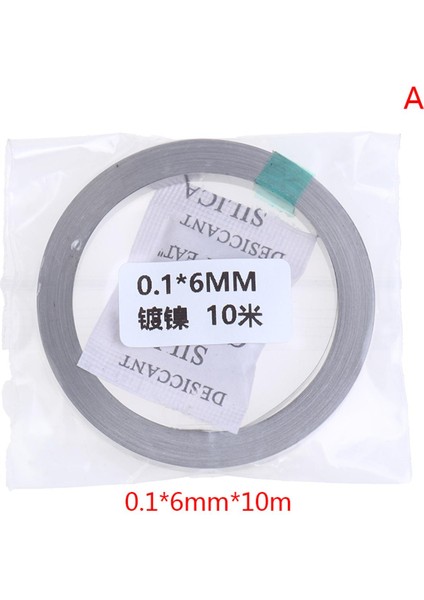 Li 18650 Pil Nokta Karşılaşması Için 10M 6mm 8mm x 0.1/0.12/0.15 Nikel Şerit Bant (Yurt Dışından)