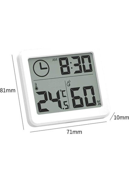 Lkpcıgcxm Oda Termometresi, Nem Ölçer, LCD Ekran Monitörlü Sıcaklık ve Higrometre Sıcaklık ve Nem (Yurt Dışından)