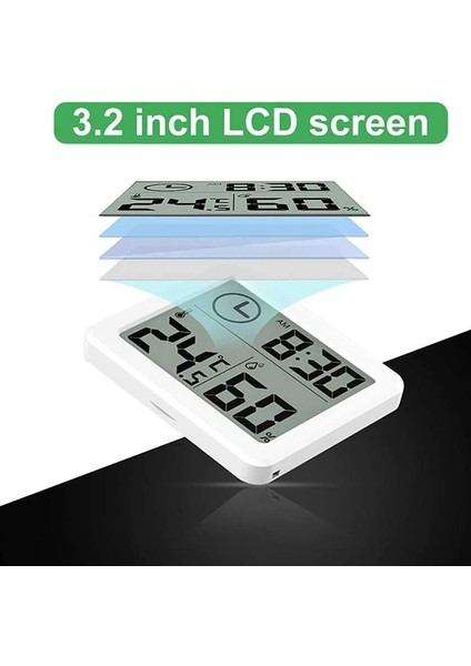 Lkpcıgcxm Oda Termometresi, Nem Ölçer, LCD Ekran Monitörlü Sıcaklık ve Higrometre Sıcaklık ve Nem (Yurt Dışından)