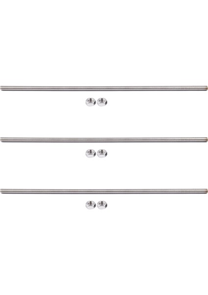 3x 320MM x M8 Paslanmaz Çelik Dişli Çubuk Stok Çubuğu Ton (Yurt Dışından)