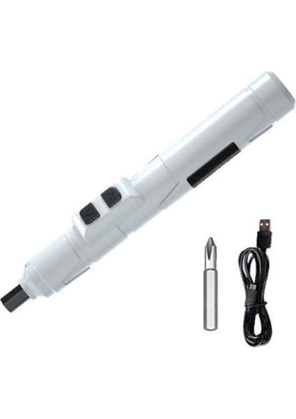 Mini Elektrikli Tornavida 250R/MIN USB Şarj Edilebilir Metal Uçları Çok Fonksiyonlu Tornavidalar Tamir Aracı Kiti (Yurt Dışından)