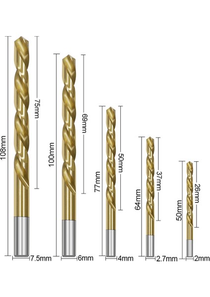 gr Ev Tipi Vida Çıkarma Seti Alaşımlı Çelik Açıkça Işaretlenmiş 5 Çıkarıcı + 5 Matkap Ucu (Yurt Dışından) indirimleri