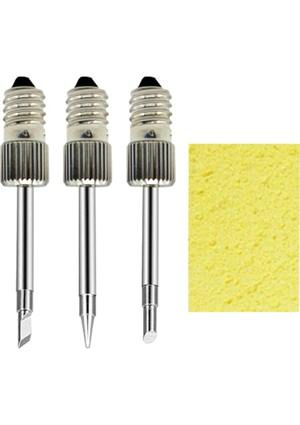 Oumery 3 Adet Kaynak Lehimleme Ipuçları Dişli Lehimleme Kafası Temizleme Süngeri Lehimleme Ipuçları E10 Arayüzü Aracı (Gümüş) (Yurt Dışından) fiyatları