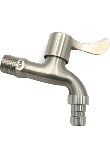 Ha 1 Parça Fırçalanmış Çamaşır Makinesi Musluğu Alaşımlı Güverte Üstü Banyo Havzası Tek Soğuk Hızlı Açılır Lavabo Musluğu Şerit (Yurt Dışından)