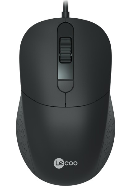 Lenovo Lecoo MS102 USB Kablolu 2400DPI 4 Tuşlu Optik Mouse Siyah