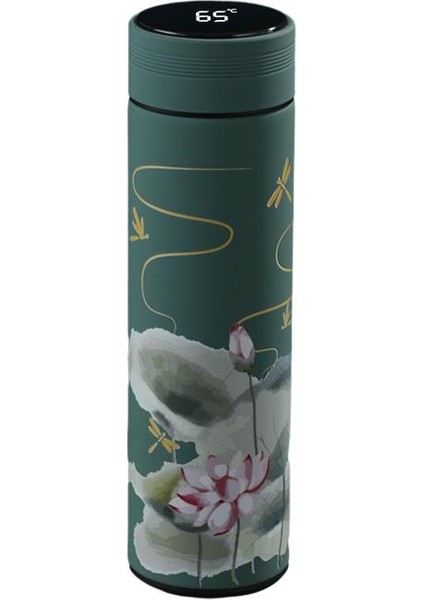500ML Akıllı Paslanmaz Çelik Edebi Termos Bardak-Yeşil (Yurt Dışından)