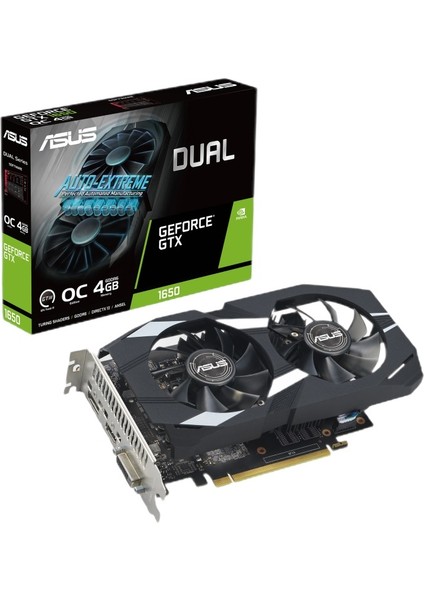 ASUS GEFORCE GTX 1650 DUAL-GTX1650-O4GD6-P-EVO 4GB GDDR6   OC DVI HDMI DP EKRAN KARTI