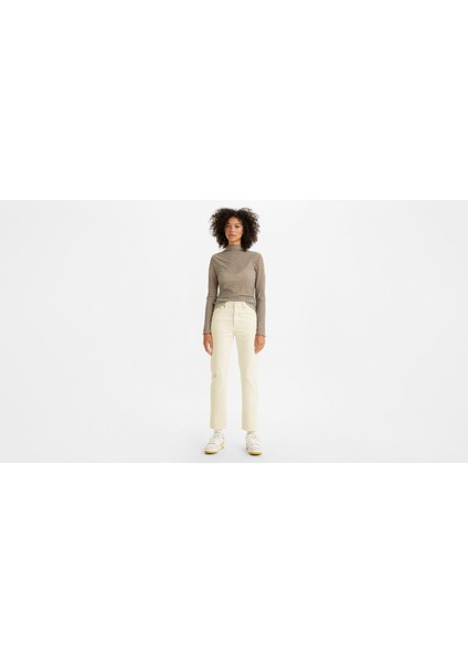 501® Levi's® Crop Kadın Jean Pantolon - Ecru Booper