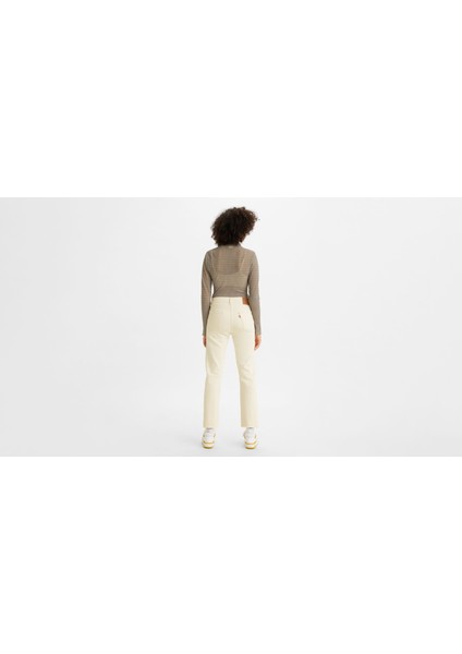 501® Levi's® Crop Kadın Jean Pantolon - Ecru Booper modelleri