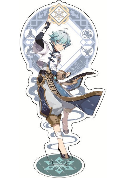 Anime Genshin Etkileri Görüntüsü Arataki Itto Shenhe Yunjin Göz Tanrı Akrylic Stand Model Plate Desk Decor Fans Yeni (Yurt Dışından)