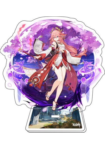 Genshin Etkileyici Kart Tv Anime Karakterleri Yelan Acrylic (Yurt Dışından)