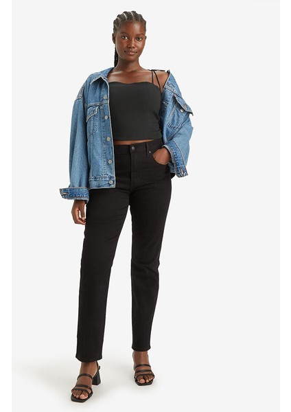 724™ High Rise Straight Kadın Jean Pantolon - Night Is Black fırsatları
