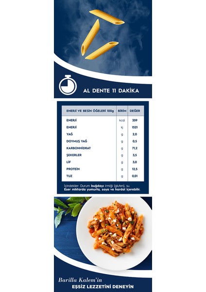 Penne Rigate (Kalem) Makarna 500 gr x 9 Paket (1 Koli) fiyatları