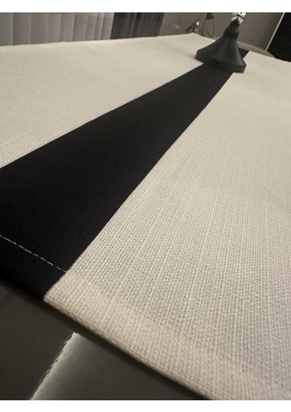 Keten Siyah Şerit Runner 4 Adet Yastık Kılıfı indirimleri